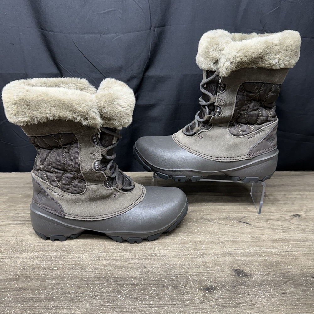 Columbia Sierra Summette BL 1602-231 Womens Snow Boots Brown Waterproof Size 7